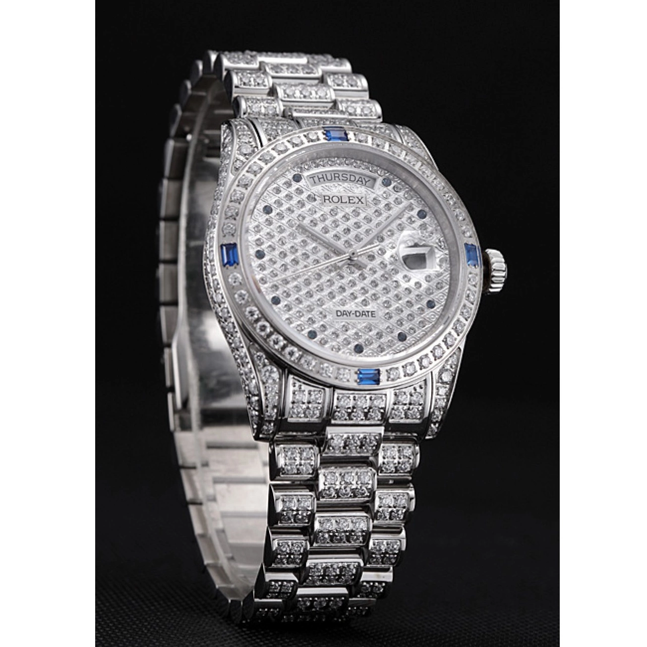 Aaa replica watch Rolex 621613 Swiss Diamonds-srl183 Day-Date 0626